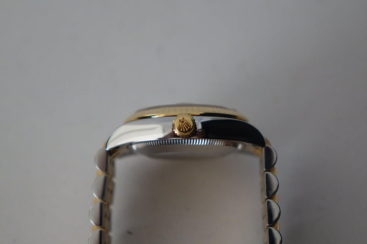 Rolex DateJust 31 178273G 10pt diamond champagne full set