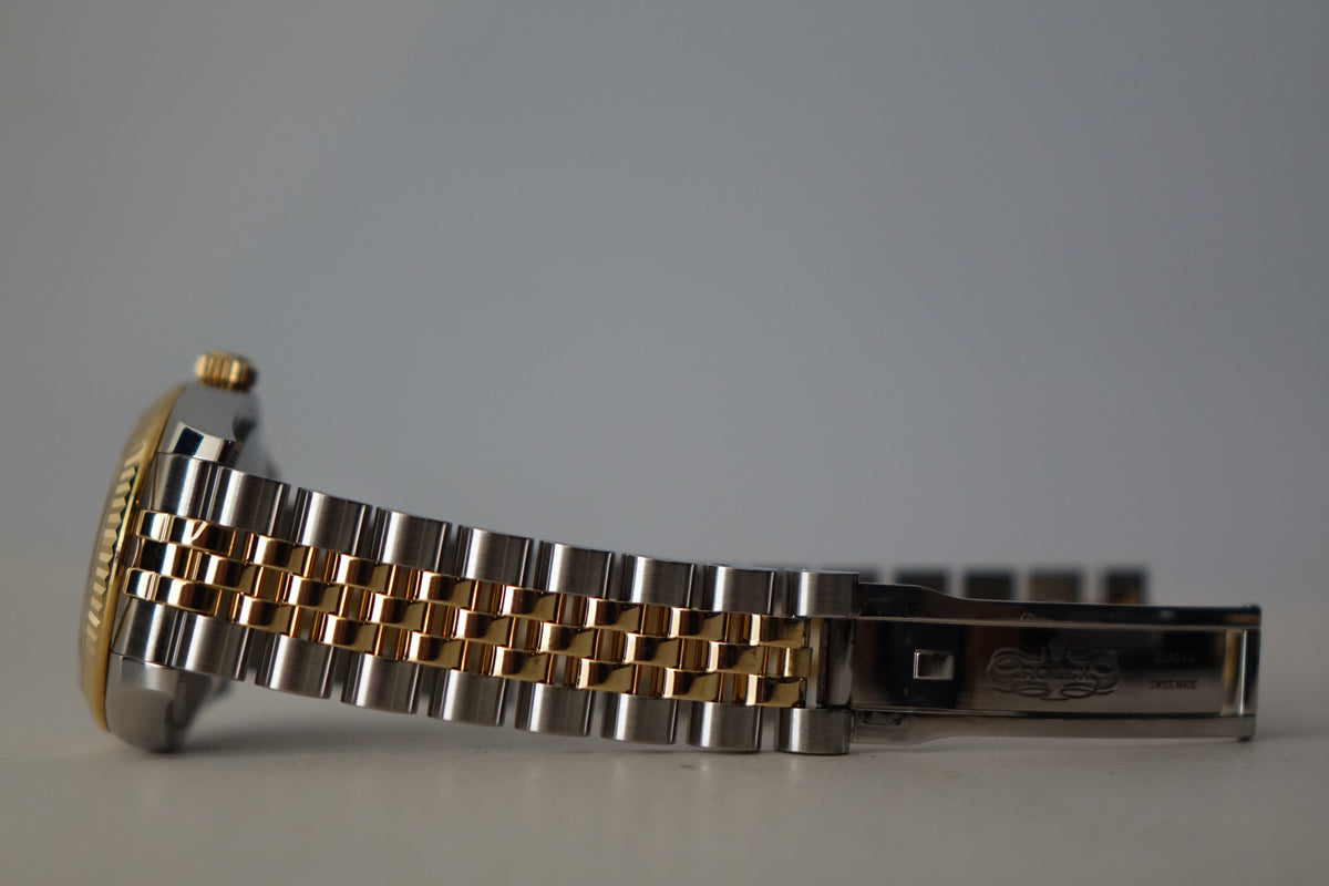 Rolex DateJust 31 178273G 10pt diamond champagne full set