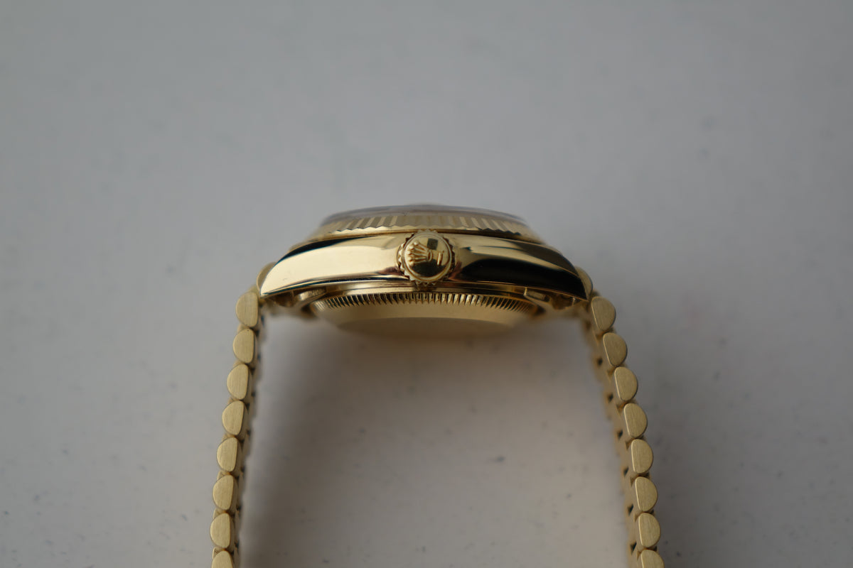 Rolex Datejust 26 Lady 69178 full gold factory champagne diamond dial watch only
