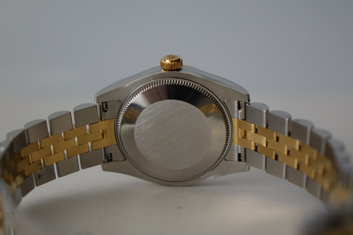 Rolex DateJust 31 178273G 10pt diamond champagne full set