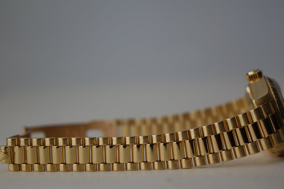 Rolex Datejust 26 Lady 69178 full gold factory champagne diamond dial watch only