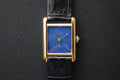 Cartier Tank Must Vermeil SM 66001 Blue Dial Watch Only