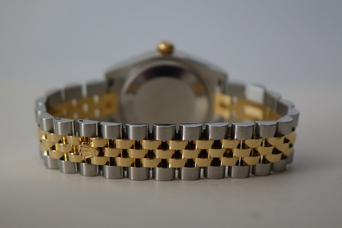 Rolex DateJust 31 178273G 10pt diamond champagne full set