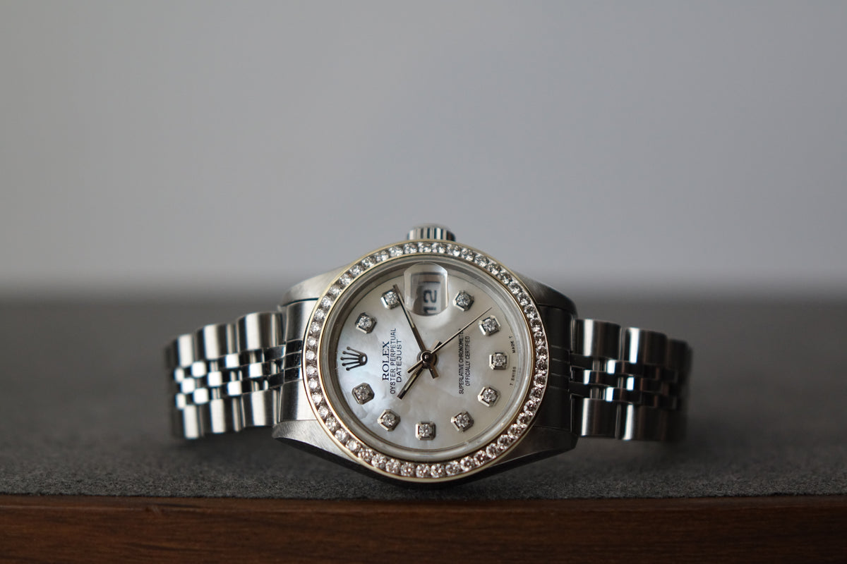 Rolex Lady-Datejust 26 MOP dial Diamond bezel 69160 not 69173 watch only