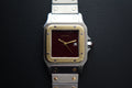 Cartier Santos Carree 2961 Burgundy watch only