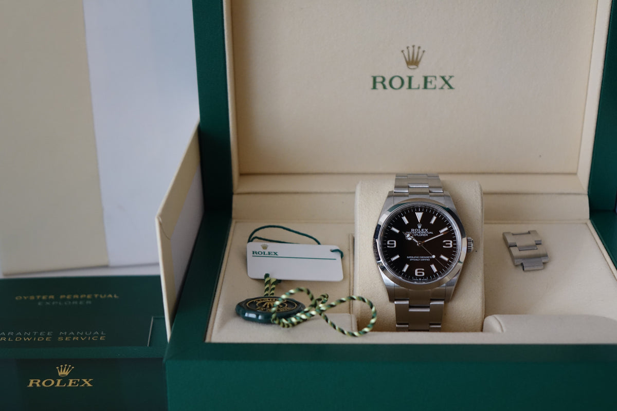 Unpolished Rolex Explorer I 124270 full set