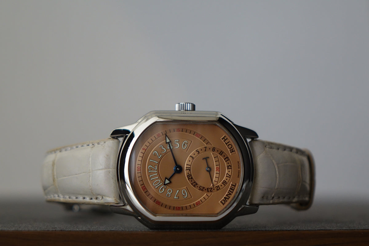 Rare Salmon Daniel Roth 807.ST retrograde watch only