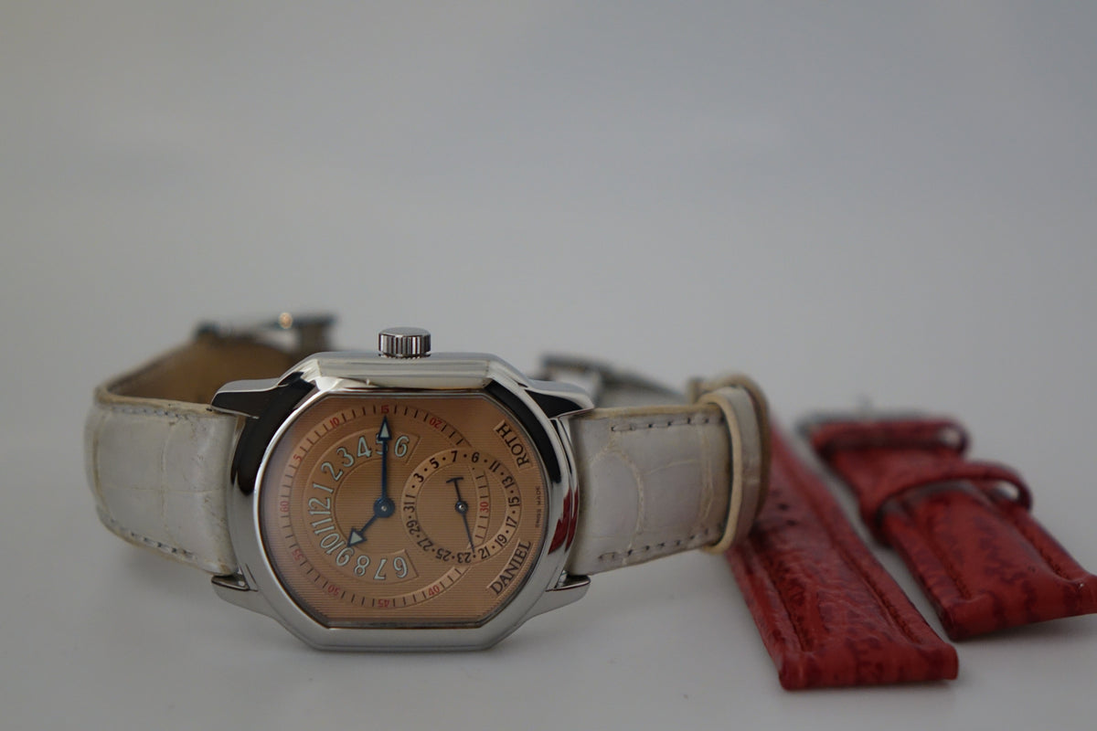 Rare Salmon Daniel Roth 807.ST retrograde watch only