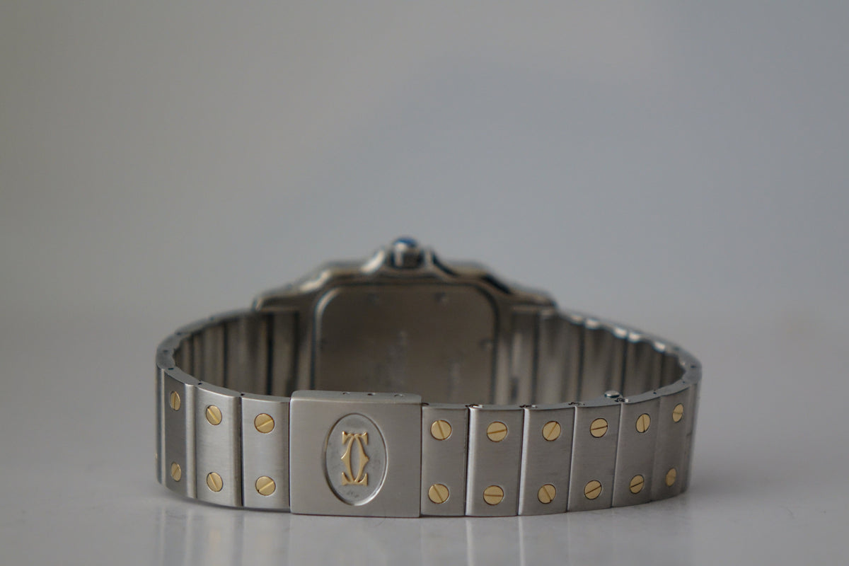 Cartier Santos Galbée 1566 half gold watch only
