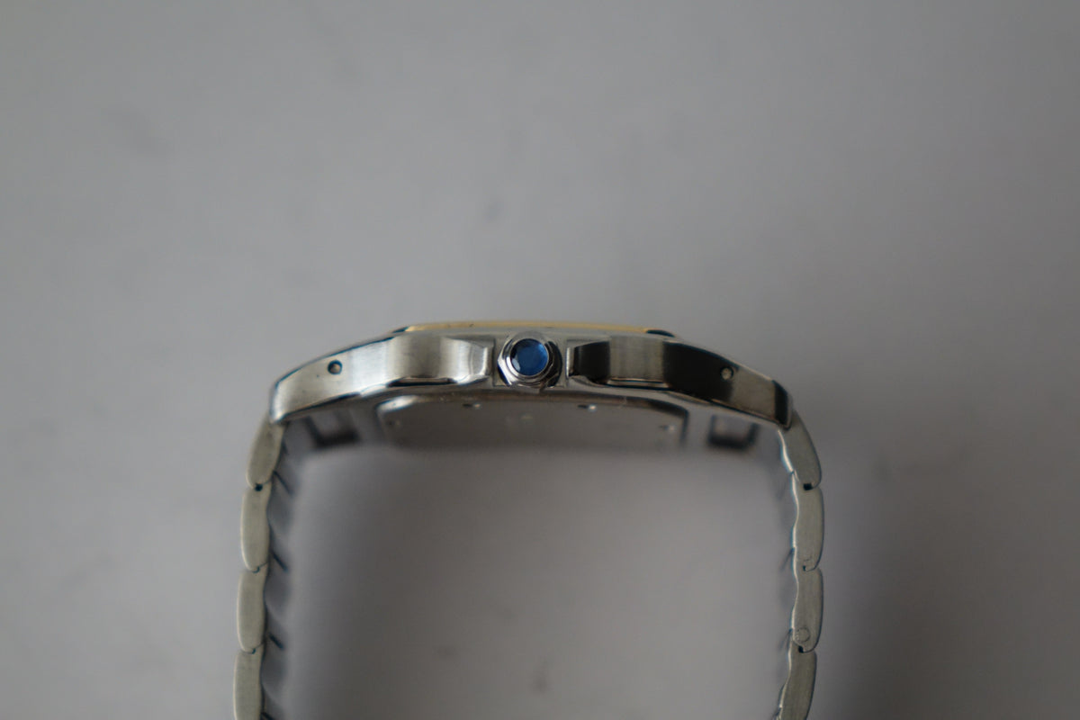 Cartier Santos Galbée 1566 half gold watch only