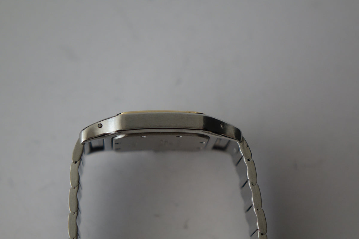 Cartier Santos Galbée 1566 half gold watch only