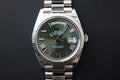 Rolex Daydate 228239 Olive Green Roman dial full set