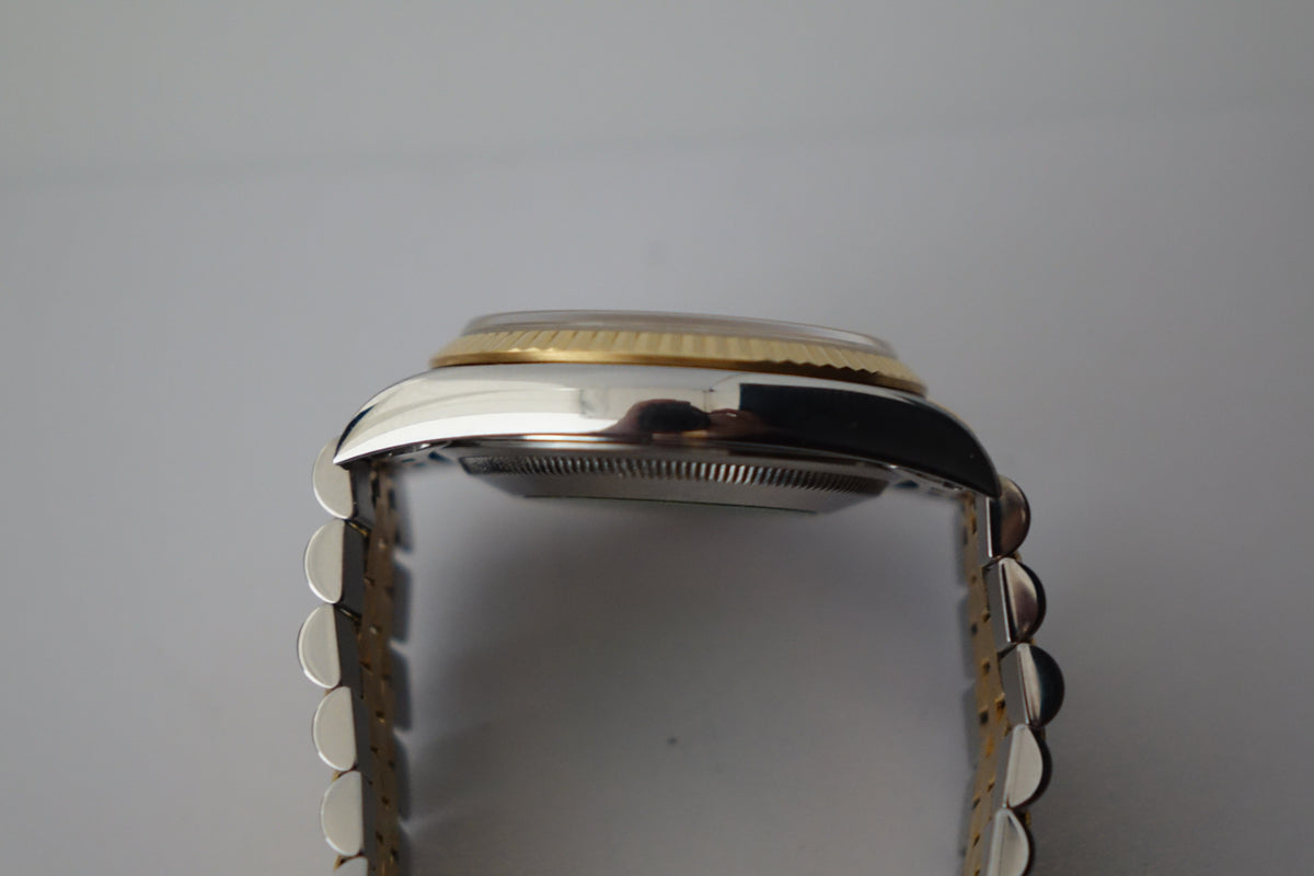 Rolex Datejust 36 16233 white computer dial baton jubilee full set
