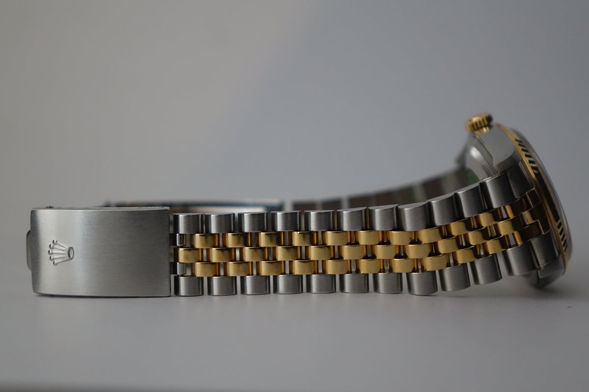 Rolex Datejust 36 16233 white computer dial baton jubilee full set