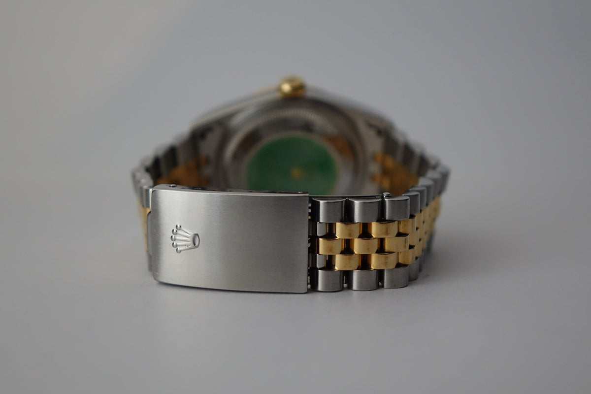 Rolex Datejust 36 16233 white computer dial baton jubilee full set