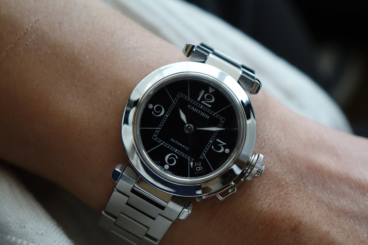 Cartier Pasha C W31076M7 2324 black dial full set