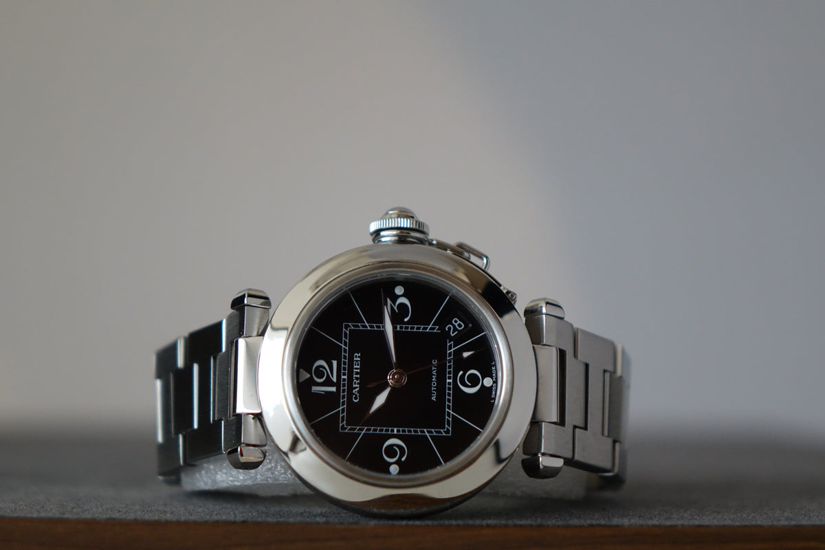 Cartier Pasha C W31076M7 2324 black dial full set