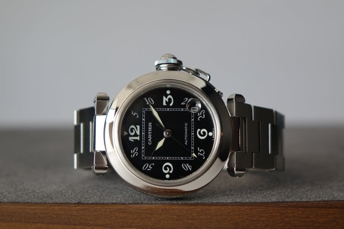 Cartier Pasha C W31043M7 2324 black dial full set