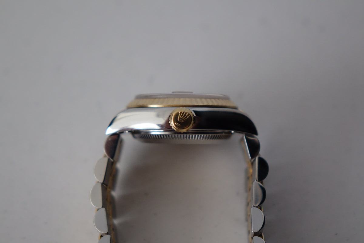 Rolex Datejust 26 69173 champagne dial two tone fluted jubilee full set