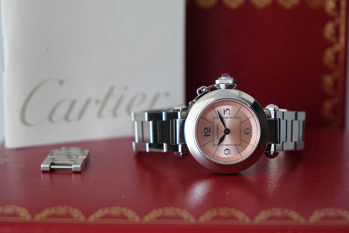 Cartier Miss Pasha W3140008 2973 pink dial full set
