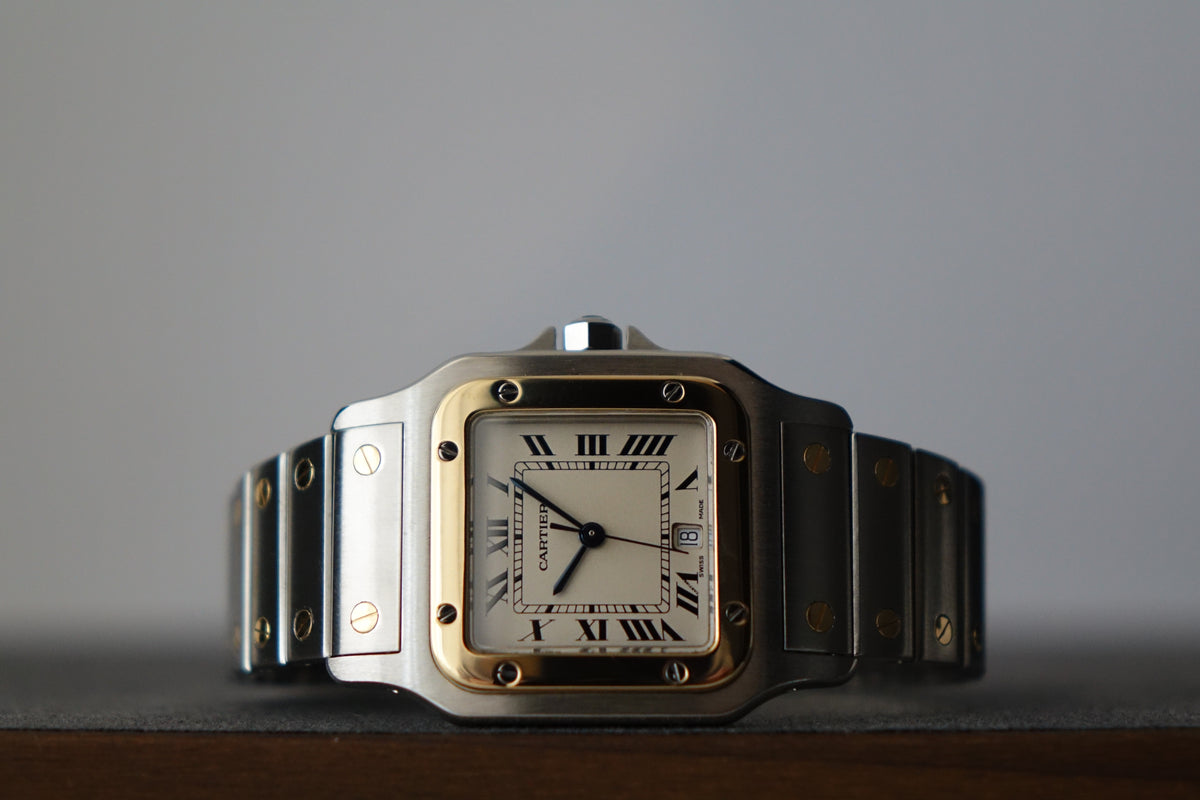 Cartier Santos Galbee 187901 Half Gold watch only