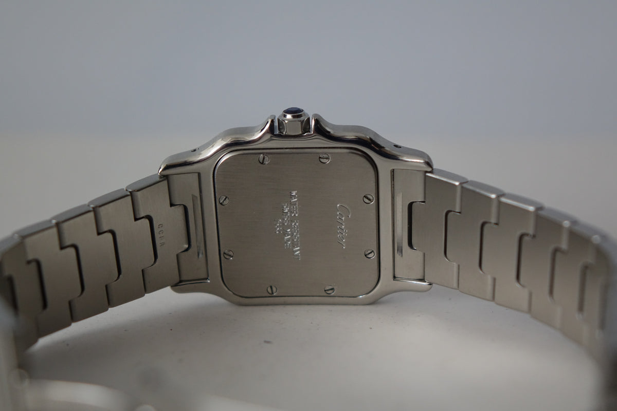 Cartier Santos Galbee LM W20018D6 1564 blue roman indices watch only