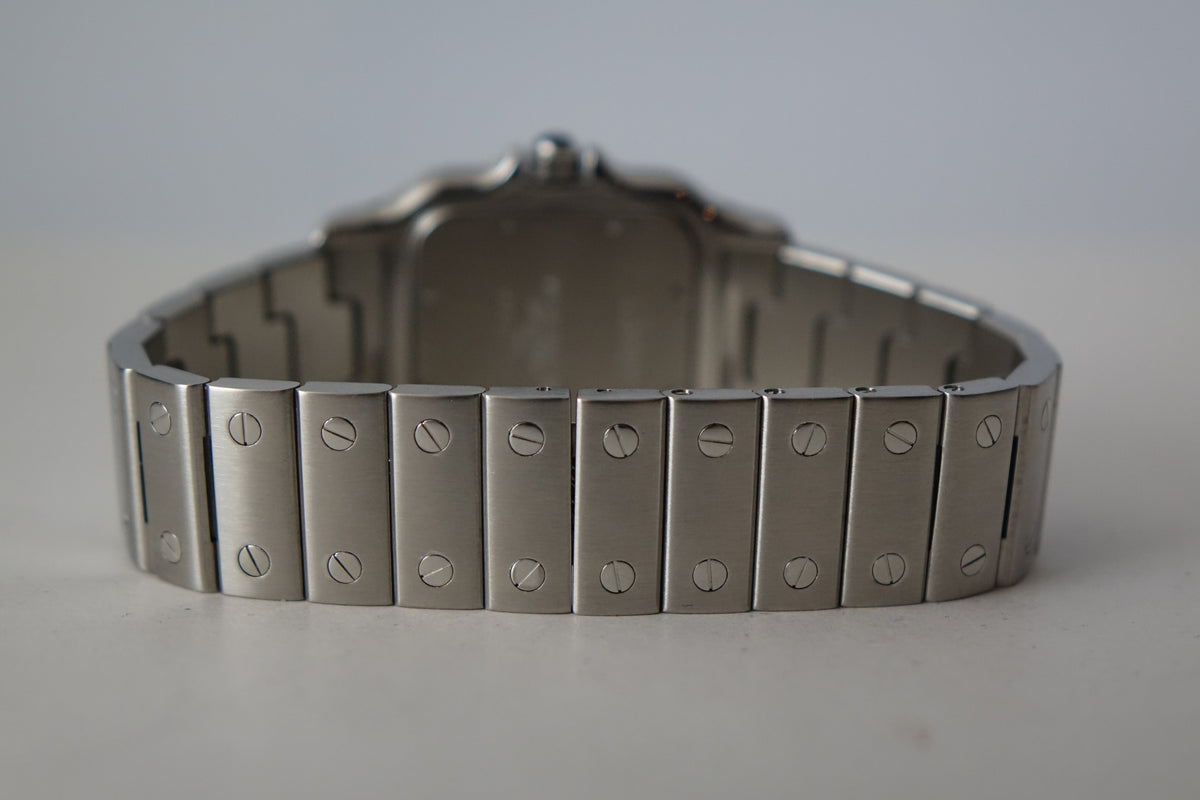 Cartier Santos Galbee LM W20018D6 1564 blue roman indices watch only