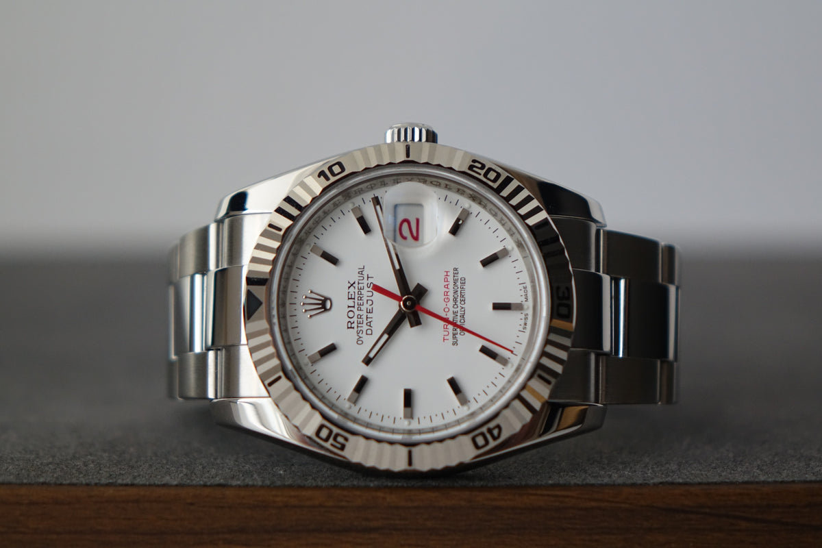 Rolex Datejust 116264 Turn-o-graph white dial full set