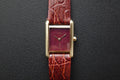 Cartier Tank Must Vermeil Burgundy/Bordeaux Dial 366001 Watch Only