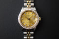 Rolex Lady Datejust 26 69173G Champagne Diamond Dial Custom Diamond Bezel Two Tone Jubilee Full set