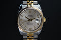Rolex Datejust 36 116233 silver 10 pt diamonds full set