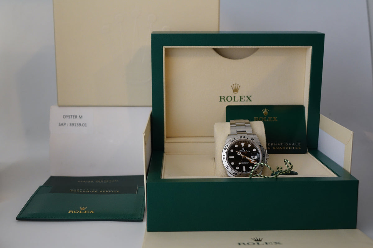 Nov 2024 Rolex Explorer 2 226570 black dial full set – Wristime