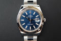 Rolex Datejust 41 116334 Blue baton dial full set