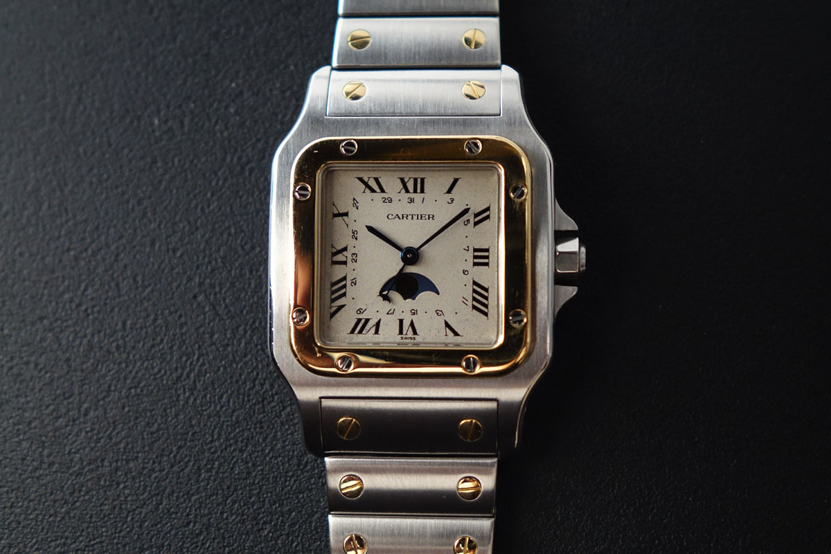 Cartier santos galbee moonphase clearance