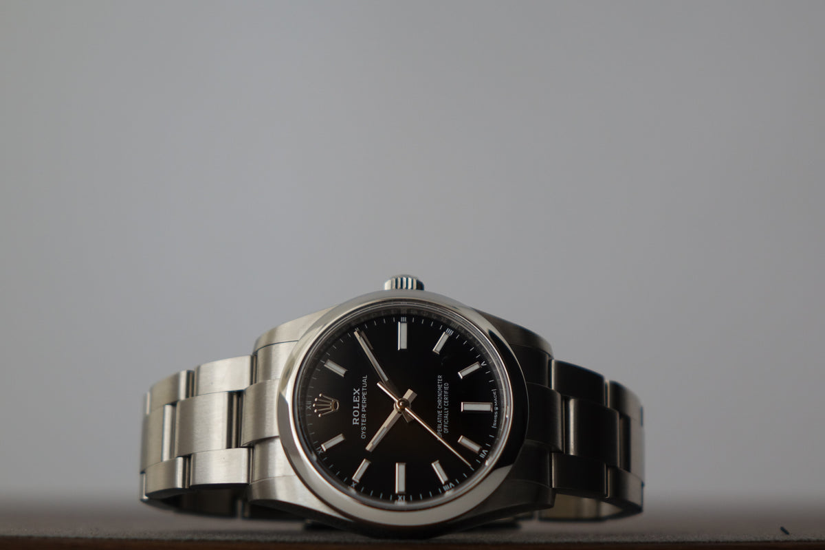 Rolex Oyster Operpetual 34 124200 black full set – Wristime